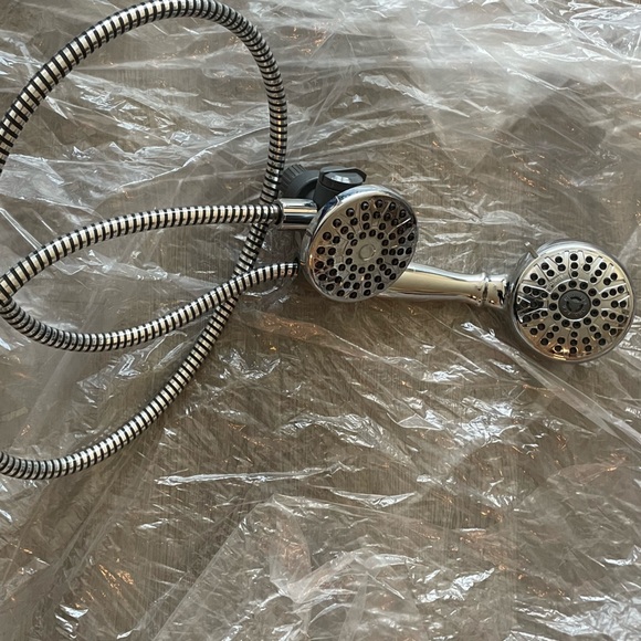 EUC Dual "2 in 1" Water Pik 8 Mose PowerSpray+Hand Held Shower Head, All Chrome - Picture 6 of 7